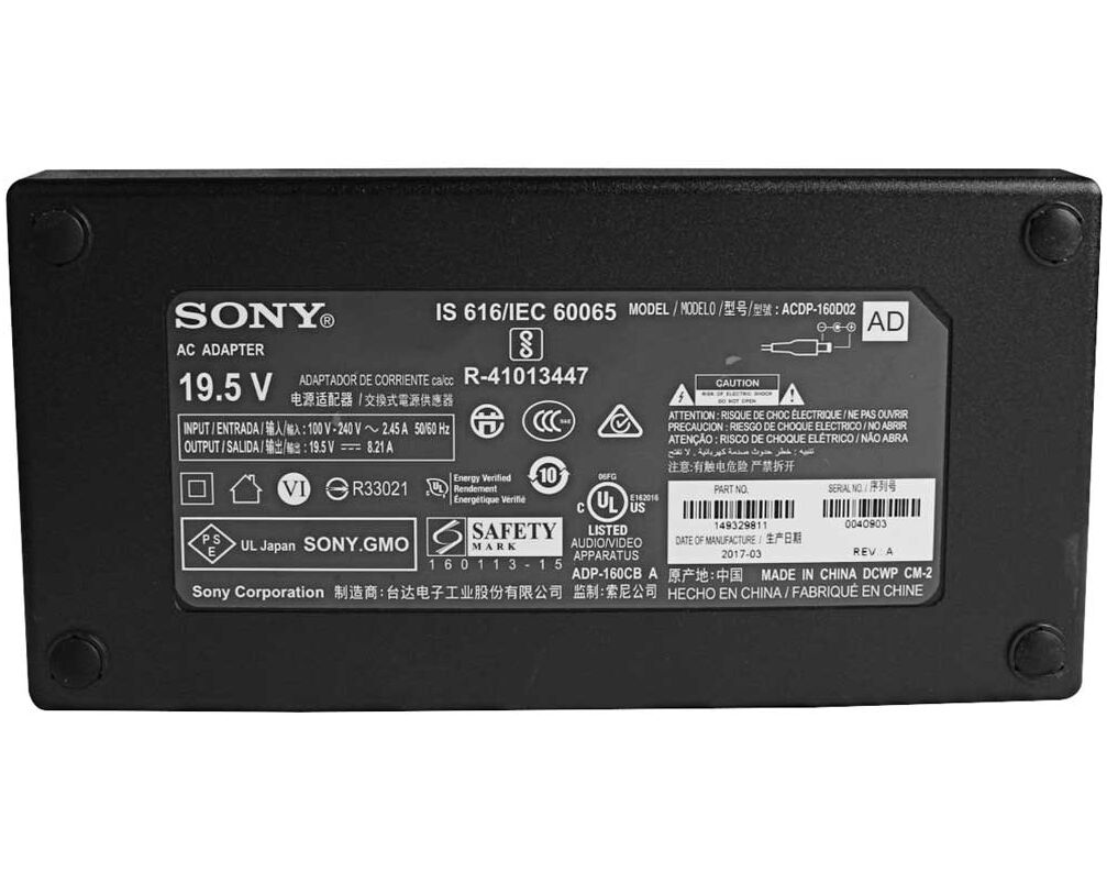 160W 19.5V 8.21A Original Sony ACDP-160M01 Netzteil Ladegerät + Ladekabel (image for) 160W 19.5V 8.21A Original Sony ACDP-160M01 Netzteil Ladegerät + Ladekabel