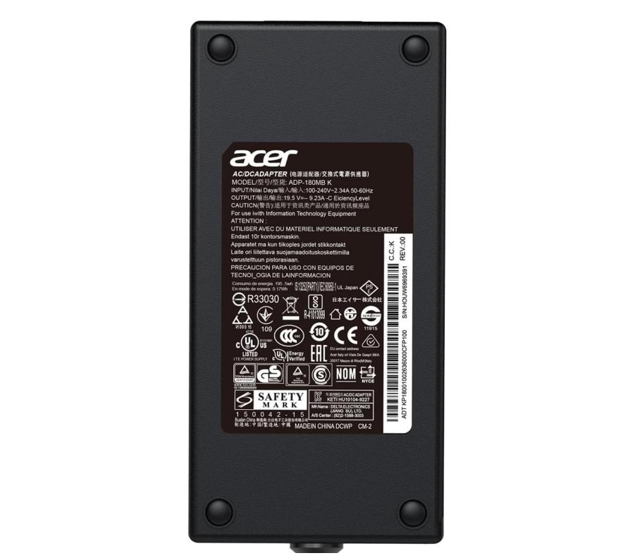 Original 180W 19.5V 9.23A Acer Aspire 7 A715-75G-59CP Netzteil Ladegerät + Ladekabel (image for) Original 180W 19.5V 9.23A Acer Aspire 7 A715-75G-59CP Netzteil Ladegerät + Ladekabel