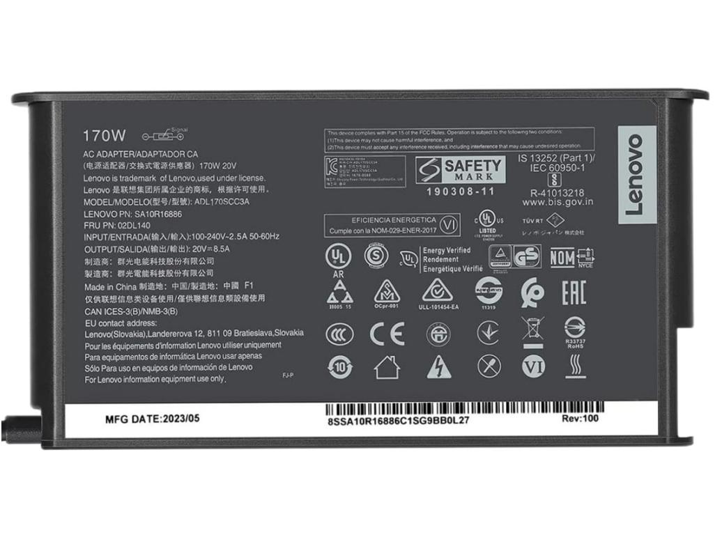 170W 20V 8.5A Original Lenovo 45N0375 Netzteil Ladegerät + Ladekabel (image for) 170W 20V 8.5A Original Lenovo 45N0375 Netzteil Ladegerät + Ladekabel