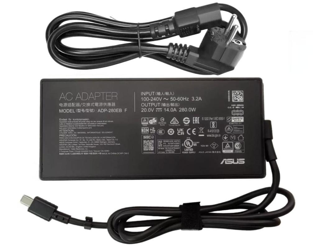 (image for) 280W 20V 14A Original Asus TUF Gaming A16 FA608FP Netzteil Ladegerät + Ladekabel