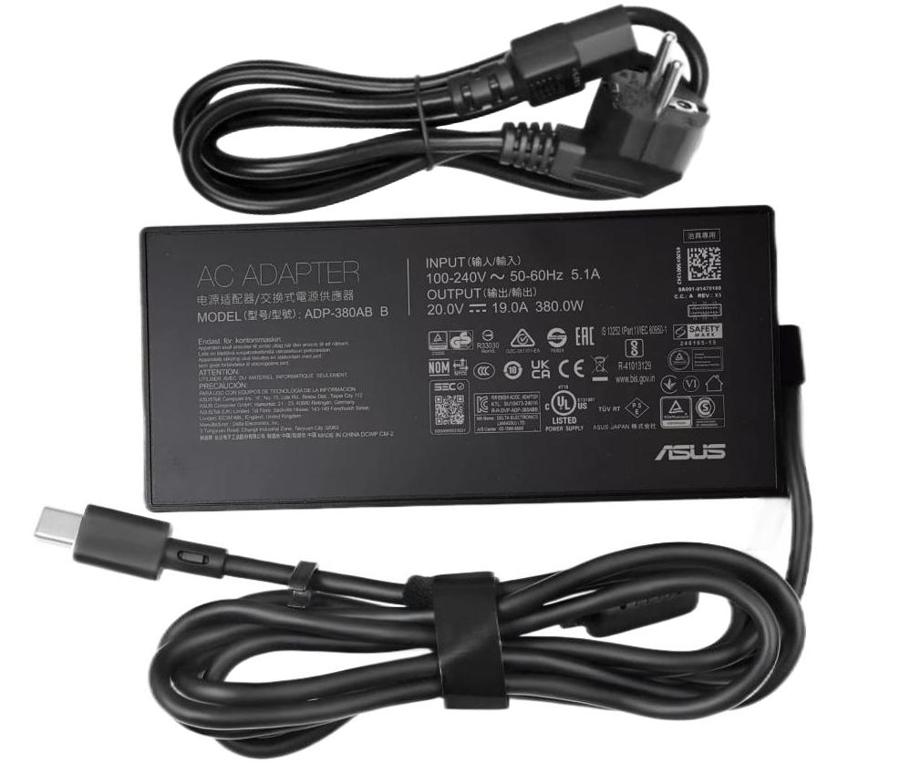 (image for) 380W 20V 19A Asus 0A001-01470100 Rectangle Conn Netzteil Ladegerät + Ladekabel