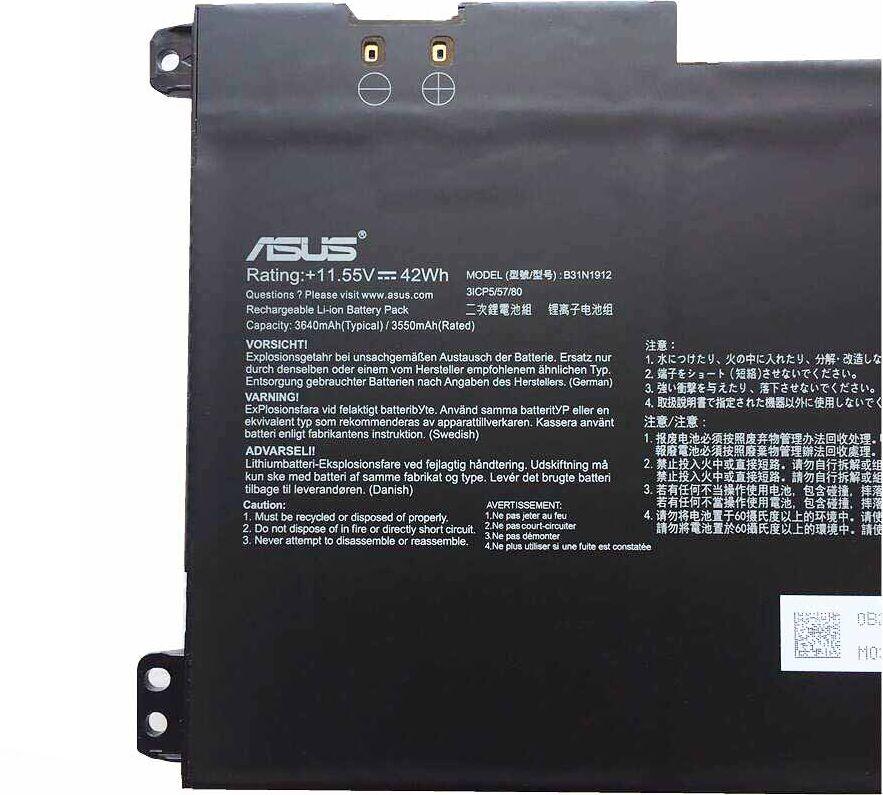 3 Zellen 3640mAh 42Wh Original Asus L410MA-EK300TS Akku (image for) 3 Zellen 3640mAh 42Wh Original Asus L410MA-EK300TS Akku
