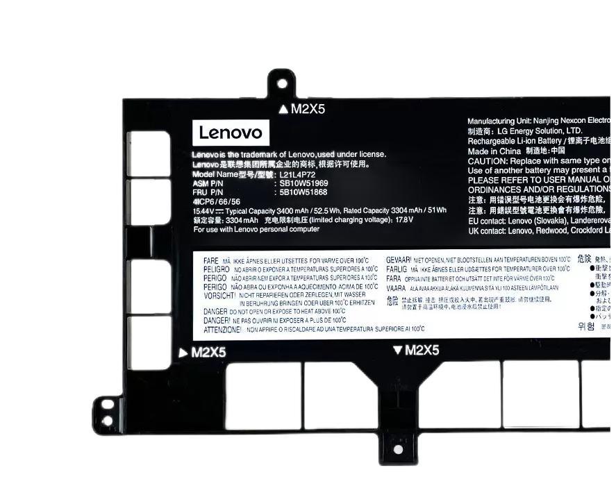 Original 3400mAh 52.5Wh Akku Lenovo L21D4P72 (image for) Original 3400mAh 52.5Wh Akku Lenovo L21D4P72