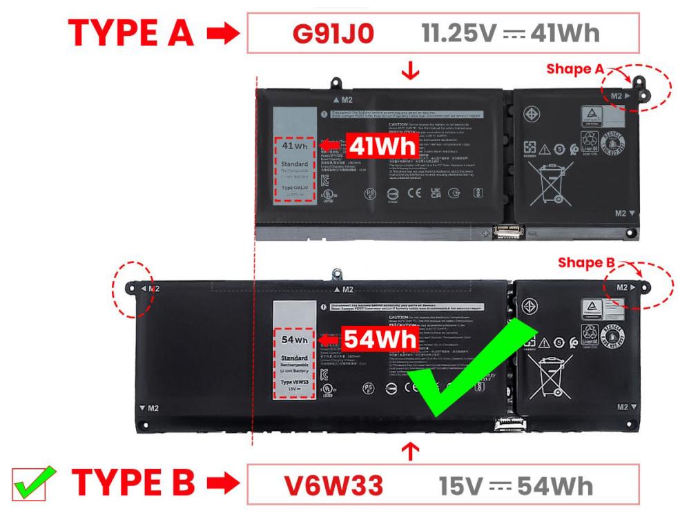 (image for) Original 54Wh 3600mAh Akku Dell Vostro 3520 P112F008