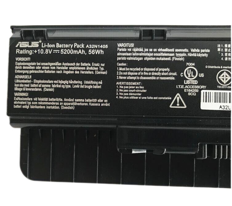 Original 6 Zellen 5200mAh 56Wh Akku Asus N551JW-1A (image for) Original 6 Zellen 5200mAh 56Wh Akku Asus N551JW-1A