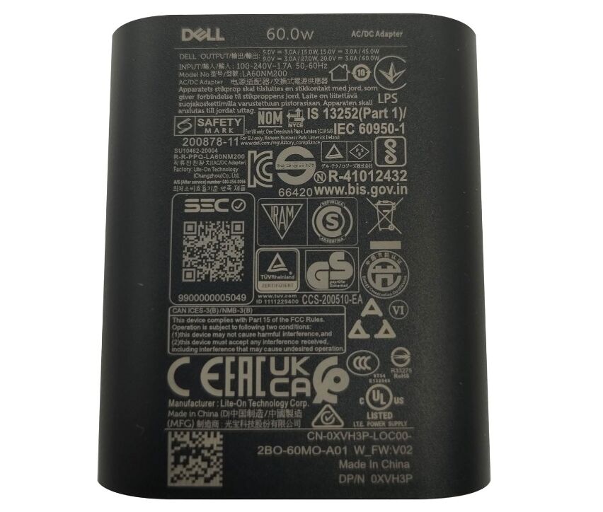 (image for) Original 60W Type-C Dell Latitude 13 (5330-DDRHP) Netzteil Ladegerät + Ladekabel