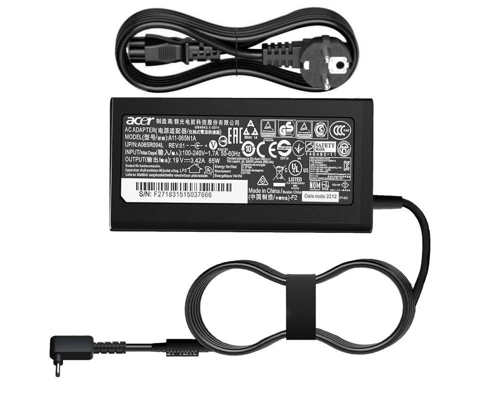 (image for) Original 19V 3.42A 65W Acer Chromebook 15 CB5-571-C0N5 Netzteil Ladegerät + Ladekabel