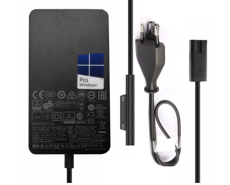15V 4A 65W Original Microsoft 1706 Surface Book 2YN-00001 Laptop Netzteil + Ladekabel (image for) 15V 4A 65W Original Microsoft 1706 Surface Book 2YN-00001 Laptop Netzteil + Ladekabel