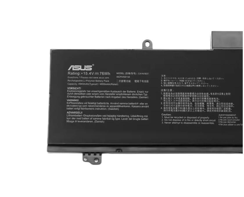 Original 4 Zellen 4940mAh 76Wh Akku Asus 0B200-03380100 (image for) Original 4 Zellen 4940mAh 76Wh Akku Asus 0B200-03380100