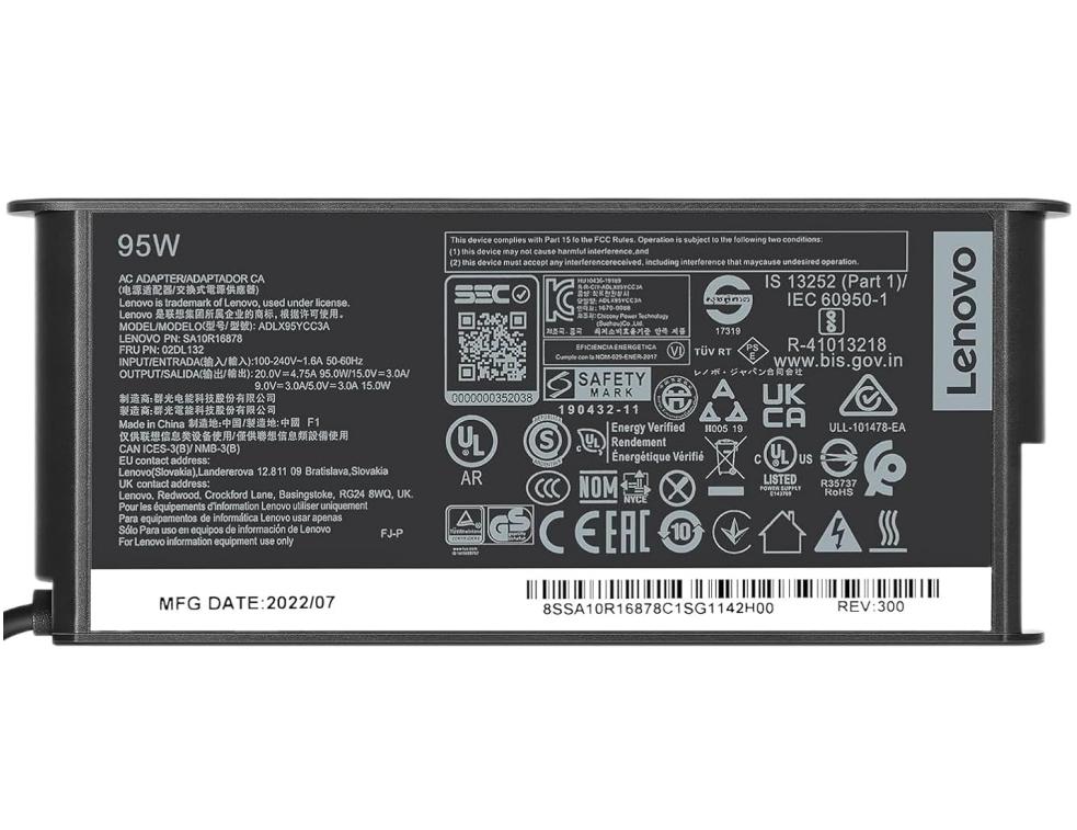 (image for) Original 95W Type-C Lenovo IdeaPad 5 15ALC05 82LN000UBM Netzteil Ladegerät + Ladekabel