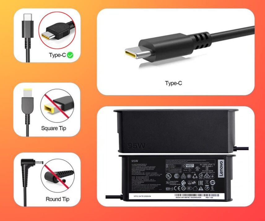 (image for) Original 95W Type-C Lenovo IdeaPad 5 15ALC05 82LN000UBM Netzteil Ladegerät + Ladekabel