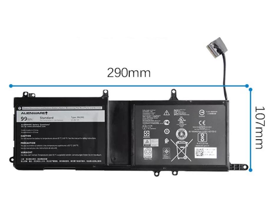 (image for) 6-Zellen 8820mAh 99Wh Akku für Dell 9NJM1