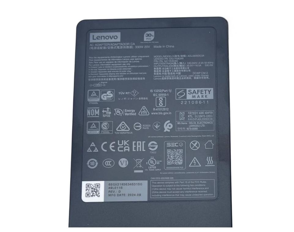 330W 20V 16.5A Lenovo Legion 5 15IAH7H 82RB000NMB Netzteil Ladegerät + Ladekabel (image for) 330W 20V 16.5A Lenovo Legion 5 15IAH7H 82RB000NMB Netzteil Ladegerät + Ladekabel